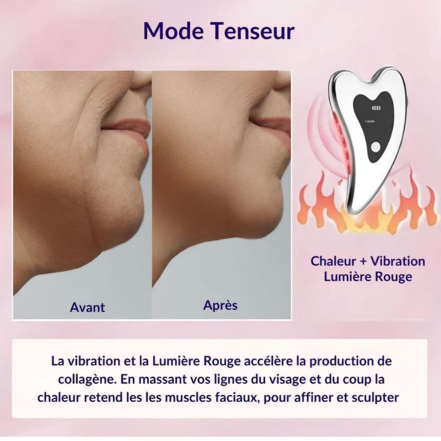 Gua Sha Appareil LED massage rajeunissement